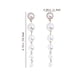 thumbnail image 3 of Pendientes largos de perlas artificiales, 3 of 4