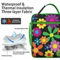 thumbnail image 2 of Floral Insulated Lunch Bag Box Men Reusable Lunch Bag Fit Most Bento Boxes Lunch Tote Portable Bag School Beach, 2 of 6
