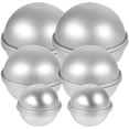 thumbnail image 3 of Molde de baño de media bola de 12 piezas moldes de sal de baño semicirculares de aluminio, 3 of 8