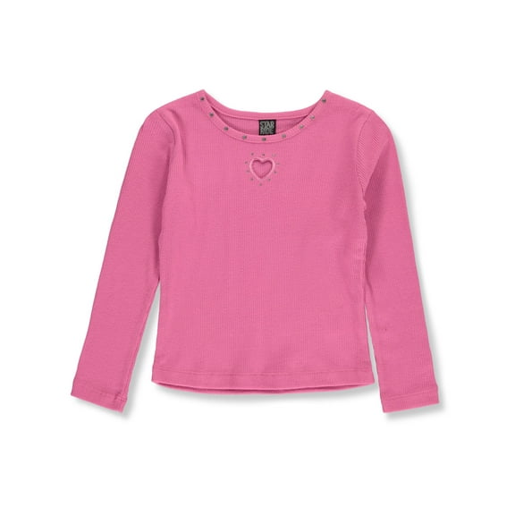 Star Ride Girls' Heart Cutout Top T-Shirt Color: pink Size: 3t