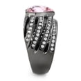 thumbnail image 4 of Luxe Jewelry Designs Women's Black IP Stainless Steel Ring with Light Rose and Clear Crystals - Size, 4 of 4