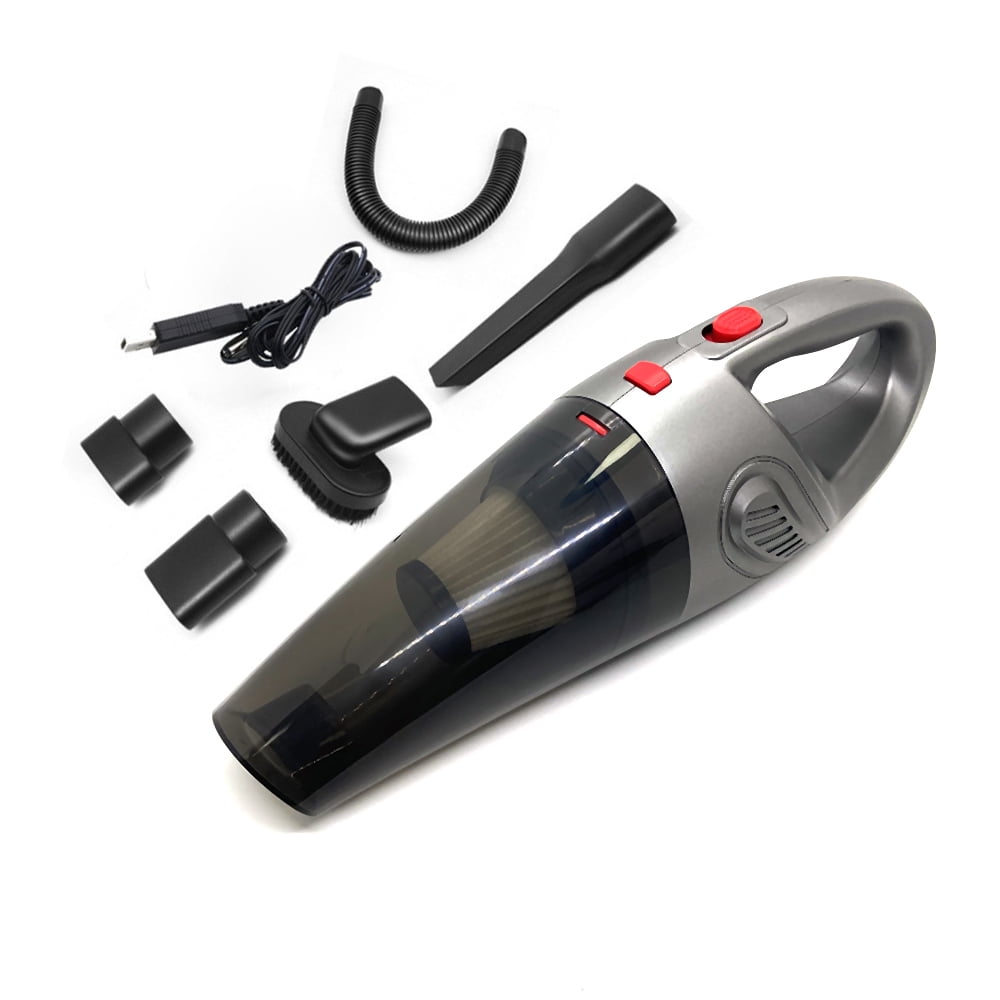 Handheld Vacuum Cleaner, Cordless Vacuum Lightweight Car Vacuum Cleaner Dry/Wet Handheld Vacuum, Rechargeable Quick Charge with 4 Attachments for Home Office Auto Pet