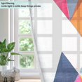 thumbnail image 4 of Yayeee Window Curtains Light Filtering 63"x42" Grommet Panel Pair Home Living Room Decor, Colorful Triangles, 4 of 7
