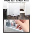 thumbnail image 5 of Bifold Door Hardware Set, 2-pack Louver Door Hardware, Includes Top And Bottom Pivots, Brackets And Guide Wheels, 5 of 5