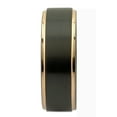 thumbnail image 3 of Metals Jewelry Men's / Women's Tungsten Carbide 8mm Wedding Band Matte Finish Rose Gold Plated Edges Ring Size 8.5, 3 of 5