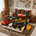 thumbnail image 2 of Manfei Vintage Floral Leaves Queen Sheets 4 Pieces,Bohemian Rustic Botanical Queen Sheet Sets,1 Flat Sheet,1 Fitted Sheet and 2 Pillowcases, 2 of 6