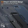 thumbnail image 2 of KOMI for iPhone 16E Case with Screen Protector,Military Grade Heavy Duty Shockproof Phone Cover with Wrist Lanyard Strap for iPhone 16E 2025 Released, Navy Blue, 2 of 7