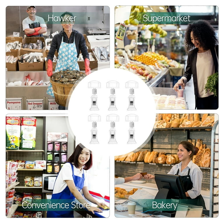 30PCS Plastic Label Holder Price Tag Holder Retail Sign