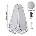 thumbnail image 3 of Tarmeek Privacy Tent Pop Up Shower Tent Portable Dressing Room Instant Setup Waterproof for Camping Hiking Beach Fishing Travel Outdoor with Carry Bag, Stakes, Guy Lines, White, 3 of 8
