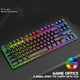 thumbnail image 4 of Sidaley Teclado retroiluminado con cable, teclados mecánicos universales de 87 teclas para computadora, resistencia a derrames, cuaderno Juegos de teclado y mouse para computadora, 4 of 6