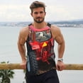 thumbnail image 6 of Zufioo farm work Print Men's Vest, Sleeveless Quick-drying Muscle T-shirt, Suitable for Sports Fitness, Home Leisure Wear-Small, 6 of 7