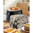 thumbnail image 4 of Chinese Toaster Cover 4 Slice, Large Kitchen Appliance Covers, Black White Tree Flowers Traditional Ink Painting Toaster Oven Cover with Loop, Bread Machine Cover Polyester Dust Cover Protection, 4 of 4