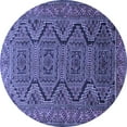 thumbnail image 1 of Ahgly Company Indoor Round Persian Blue Traditional Area Rugs, 4' Round, 1 of 4