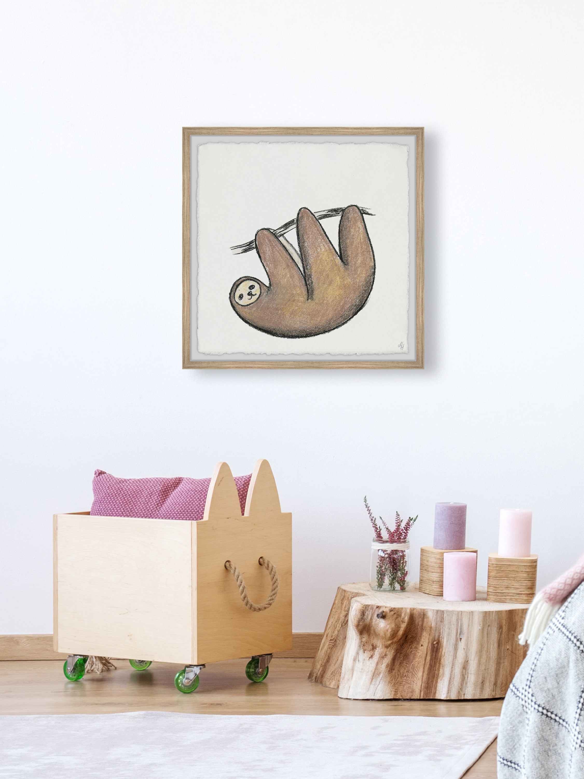 Marmont Hill The Lazy Sloth Framed Wall Art