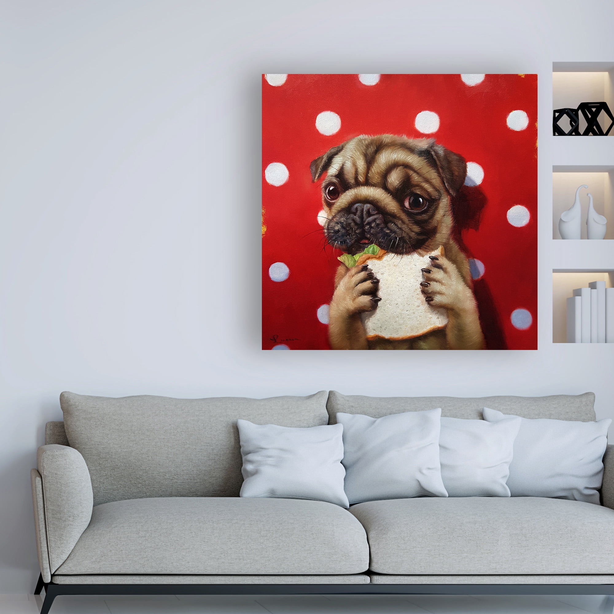 Trademark Fine Art 'Pugalicious' Canvas Art by Lucia Hefferna