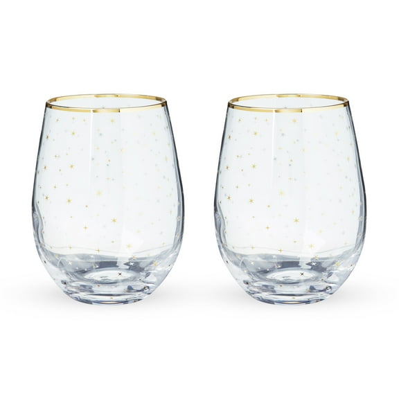 Twine Starlight Wine Glasses for Dinner Party, Birthday Gifts 18oz Set of 2