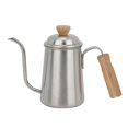 thumbnail image 1 of Cafetera Con Mango De Madera De Gran Capacidad, Cafetera De Mano Gruesa De Acero Inoxidable 304, Cafetera De Boca Larga Y Delgada, Olla De Goteo Para El Hogar Guardurnaity HA017643-00, 1 of 6