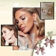 thumbnail image 2 of HMPEAIIY Thick Hoop Earrings for Women Preppy Earrings Sparkly Earrings for Women Dangle Earrings for Women Filled Earrings Drop Hoop Earrings Clip on Hoop Earrings for Women Earring Jackets, 2 of 7