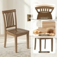 thumbnail image 3 of AFO Wood Dining Chairs Set of 2 with Curved Backrest for Kitchen and Dining Room,Light Brown, 3 of 8