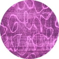 thumbnail image 1 of Ahgly Company Indoor Round Abstract Pink Modern Area Rugs, 6' Round, 1 of 4