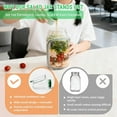 thumbnail image 5 of Salad Pod Mason Jar Side Open – Leakproof Vertical Layering Salad Jars with Built-In Dressing Containers, Reusable & Portable Lunch Containers for Office, Picnic & Travel (Pack of 1), 5 of 7