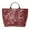 Red, variant on Large Clear Tote Bag Fashion PVC Shoulder Handbag for Women Retro Clear Stadium Bag for Travel Shopping Sports and Work with Letter Printed Green