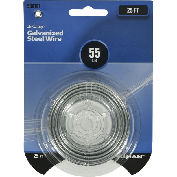 Hillman 536161 Galvanized Hobby Wire, Steel, 16 Gauge, 25' Walmart