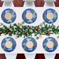 thumbnail image 7 of Ryvnso Butterfly Shiny Blue Round Plate Mats Dining Table Placemat Set of 4 for Holiday Decoration, 7 of 7