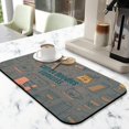 thumbnail image 2 of Remarkable 19.5x12in Coffee Mat - Rubber-Backed, Hides Stains, Perfect Countertop Fit, Diatom Mud, Coffee Bar Accessory, Highly Absorbent Drying Mat, 2 of 7