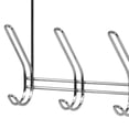 thumbnail image 5 of Home Basics 3 Dual Hook Over the Door Steel Organizing Rack, Chrome, 5 of 6
