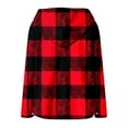 thumbnail image 4 of Christmas Flannel Jackets for Women Button-up Plaid Shirt Jackets Drawstring Long Sleeve Hooded Sweatshirt with Pockets, 4 of 5