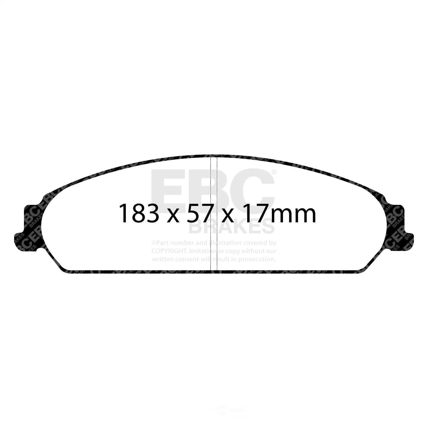 EBC 13-14 Chrysler 200 3.6 Ultimax2 Front Brake Pads Fits select: 2005-2006 CHRYSLER 300C, 2013-2014 DODGE AVENGER