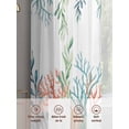 thumbnail image 6 of Marine Life Sheer Curtains 96 Inch Length 2 Panels for Living Room, Nautical Underwater Coral Shell Starfish Watercolor Voile Kitchen Curtain Set, Luxury Privacy Drapes Window Treatment for Bedroom, 6 of 7