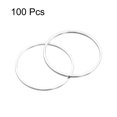 thumbnail image 3 of Unique Bargains 100 Pack 20mm Brass Hollow Circle Bezel Round Linking Rings(Bright Silver), 3 of 4