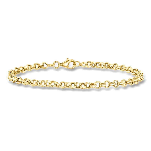 Ross-Simons 4mm 10kt Yellow Gold Rolo-Link Bracelet, Women's, Adult