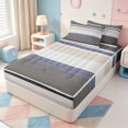 thumbnail image 2 of Erosebridal Geometric Line Pattern Zipper Twin Comforter Sets with Fitted Sheet and 2 Pillowcases,Boho Striped Zipper Bedding Set,Light Gray Reversible,4pcs, 2 of 7