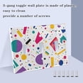 thumbnail image 3 of Yayeee Toggle Light Switch Wall Plate 2-Gang 4.56"x4.48" Decorative Outlet Cover, Retro Round, 3 of 7
