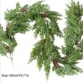 thumbnail image 3 of RBCKVXZ 6.4 Feet Christmas Cedar Garland Thick and Realistic Artificial Cedar Garland Green Faux Cedar Needles Garland for Christmas Winter Home Mantel Fireplace Holiday Party Decor, 3 of 9