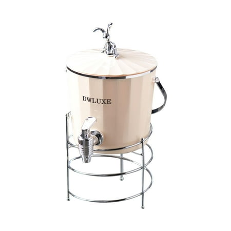 

Drink Fridge Dispenser 2.2L Beverage Storage Cold Kettle for BBQ Daily Party Beige Faucet Rack
