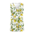 thumbnail image 5 of Jeiento Yellow Lemon Sleeveless Tops for Women Loose Fit Casual Flowy Tank Tops V Neck Sleeveless Athletic T-shirt Golf Tops Soft Comfort Tunic Shirt Streetwear,S, 5 of 8