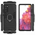 thumbnail image 3 of Dteck Shockproof Case For Galaxy S20 FE 6.5 inch, Rotating Ring Armor Dual Layer Ring Kickstand Shockproof Drop Protection Compatible Magnetic Car Mount case Holder, black, 3 of 5