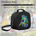 thumbnail image 5 of Jeiento Sea Turtle Backpack and Lunch Bag Set for Boys 6-8 Kids School Bookbag with Lunch Box Pencil Case Splash Ink Elementary Primary Students Schoolbag Set, Black, 3 IN 1, 5 of 7