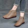 thumbnail image 2 of HBFAGFB Bottines pour Femmes à la Mode Automne Hiver Semelle Souple Chaussures Confortables à Lacets Taille A 37, 2 of 9
