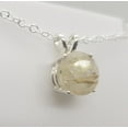 thumbnail image 3 of Natural Round Quartz Sterling Silver Necklace, 3 of 5