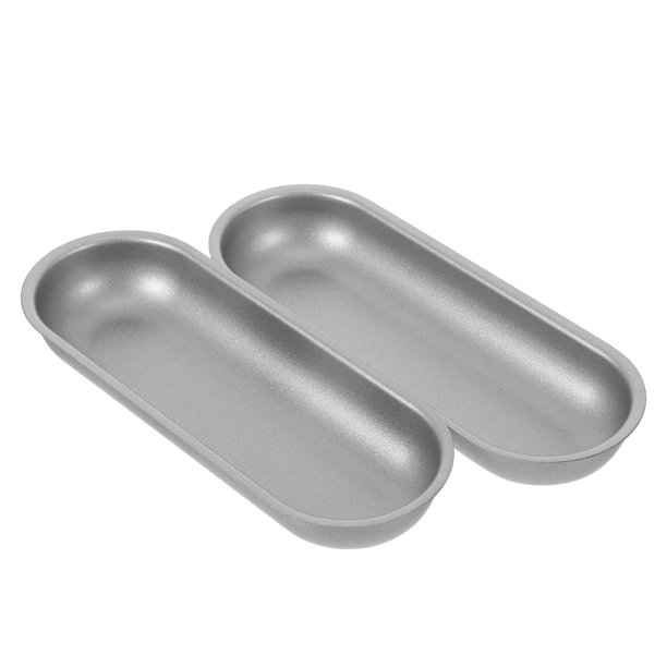WEUVEB 2Ud Para Hornear Panecillos Hamburger Y Hot Dog De Acero Carbono Plateado Duradero
