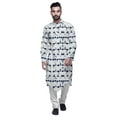 thumbnail image 1 of Atasi Designer Long Sleeve Kurta For Boys Casual Printed Cotton Flex Kurta, 1 of 1