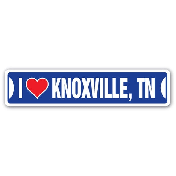 I LOVE KNOXVILLE TENNESSEE Street Sign tn city state us wall road décor gift