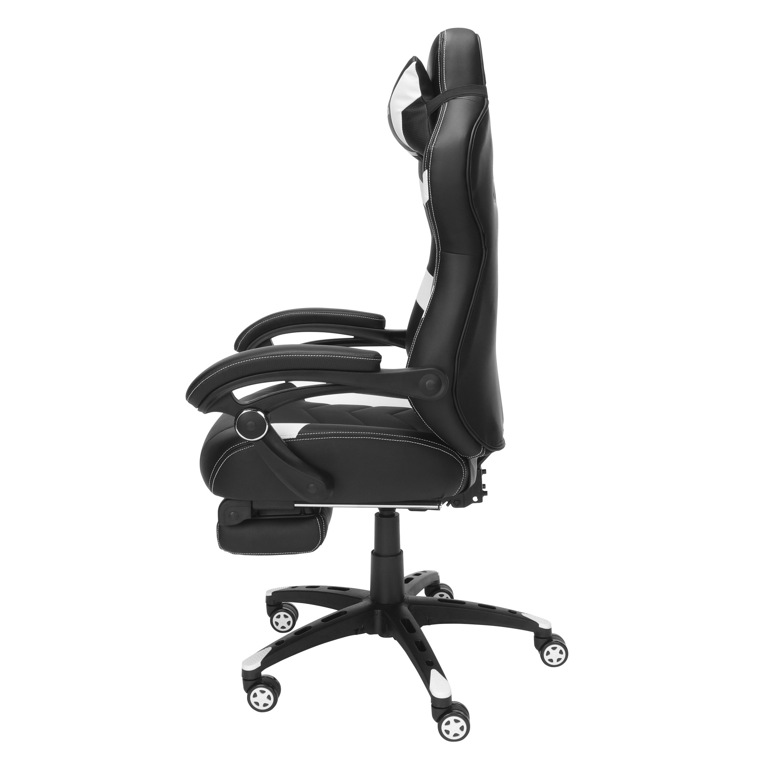 RESPAWN Gray Traditional Ergonomic Adjustable Height Swivel Faux