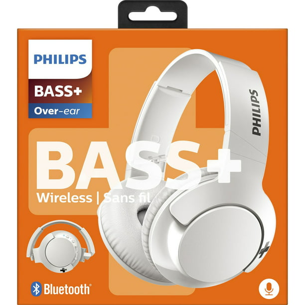 Wig aantrekken Kalmte Philips Bluetooth Noise-Canceling Over-Ear Headphones, White, SHB3175WT/00  - Walmart.com