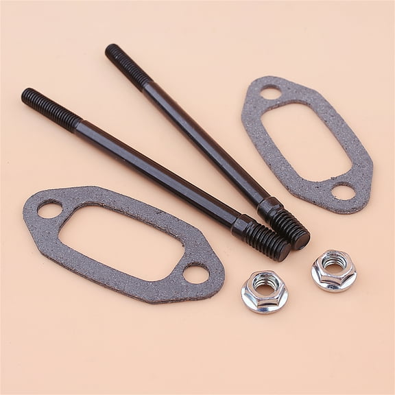 Muffler Stud Nut Bolt Kit for Husqvarna 61 266 66 162 501686501 503222302 5Mx6M